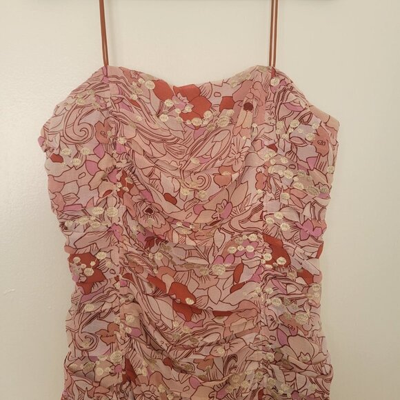 NEW BTFL-Life Women's Large Terra Cotta Ruched Mini Dress Large - Picture 14 of 15